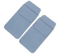NUSITOU 2pcs Pu Leather Pen Pocket Pouch for Nurses and Doctors, Portable Multi-function Pen Organizer with Pocket Insert in Haze Blue for Office and Daily Use