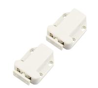 NUSITOU 2pcs Self-Locking Door Magnetic Latch Push Button Cabinet Door Catch with Built-in Clip Spring Contraction Easy to Install for Wardrobes and Furniture Cupboards