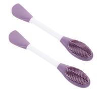 NUSITOU 2pcs Silicone Mask Brush Facial Mask Applicator 6.37x1.06x0.59in Double Head Design Lightweight Even Application for Travel and Home Use