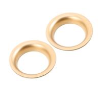 NUSITOU 2pcs Speaker Decorative Ring for Woofer and Speaker Driver, 2.5 Inch Gold Tone Plastic Trim Ring with Elegant Appearance, Reduces Vibration Interference, Easy Installation for Home