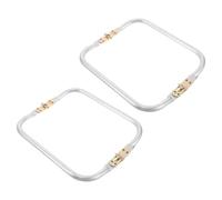 NUSITOU 2pcs Square Aluminum Purse Frame Kiss Lock Clasp Silver Stylish Elegant Sl ag Frame with Reliable Protection Versatile DIY Use for Handbags and Cloud Bags