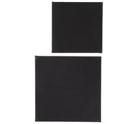 NUSITOU 2pcs Stretched Canvas Frames Painting Canvas Panels for Artists Art Students Black Frame Rectangular Firm Four Wrapped Corners DIY Painting