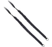 NUSITOU 2pcs Synthetic Ponytail Extension Long Braided Ponytail 100cm Black High Temperature Fibres Can be Disassembled for Women Photo Taking Halloween