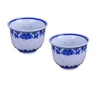 NUSITOU 2pcs Vintage Kung Fu Tea Cup Tea Serving Cup Porcelain Practical Decorative Elegant Chinese Style for Entertaining Family Or Guests