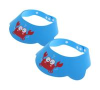 NUSITOU 2pcs Washing Shield Shampoo Shield Four Adjustable Settings Pp Silicone Material Cute Cartoon Style Protection from Shampoo Entering Eyes and Ears Easy to Use for Babies