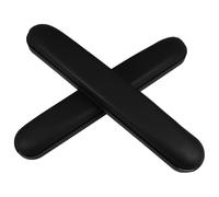 NUSITOU 2pcs Wheelchair Armrest Pad Arm Rest Cushion Easy to Clean Protects from Being Hurt Black Sponge Artificial Leather Abs Hole Distance 22.5cm Universal Replacement for Wheelchair