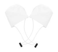 NUSITOU 2pcs White Cloth Heel Guards for Shoes Adjustable Buckle Wear Resistant Shoe Heel Protectors for Driving for Drivers to Prevent Damage