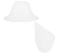 NUSITOU 2pcs White Plastic Lampshade Replacement Horseshoe and Umbrella Shape, Dust-preventing Light Shade Cover for Light Socket, for Home and Camping Lamp Use
