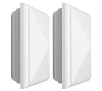 NUSITOU 2pcs White PVC Post Caps for Fence 4x4 Square Pyramid Top Covers with Easy Installation and Yellowing Resistance, Suitable for Wooden and Metal Poles in Garden Walkways
