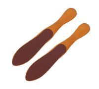 NUSITOU 2pcs Wood Pedicure Tool Foot Brush 10.43x1.97x0.98 Inch Bottle Shaped Double-Sided Design for Removing Hard Skin and Callus Women Home Use