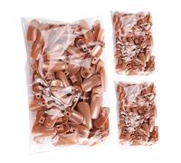 NUSITOU 300pcs Plastic False Nails for Practice Use with Smooth Surface and Coffee Colour, for Professional and Training Use by Students and Salon Artists