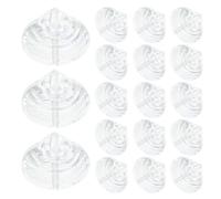 NUSITOU 30pcs Glass Seashell Beads 14mm White Clam Shell Charms