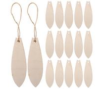 NUSITOU 30pcs Mini Surfboard Wooden Blanks Hanging Ornaments, Unfinished DIY Painting Craft with Hemp Rope, Sturdy Warping-Resistant Summer Surfboard Decor for Beach Party Decoration
