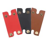 NUSITOU 3pcs Razor Head Bag Razor Head Protective Case Synthetic Leather Practical Protecting Light in Weight for Father Husband Travel Use