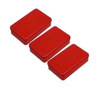 NUSITOU 3pcs Rectangular Tinplate Storage Boxes Empty Tin Box with Lid Sleek Minimalist Design Easy to Carry Not Easily Broken for Home Kitchen Organization