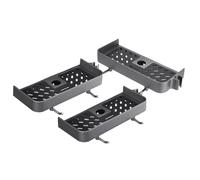 NUSITOU 3pcs Shower Bar Mounting Shelf Storage Rack for Bathroom with Adjustable Height Design, Plastic Multi-functional Shower Pole Holder Suitable for 2.3-2.4cm round Rods, Stylish