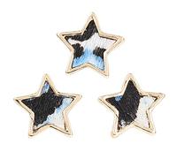 NUSITOU 3pcs Silicone Watch Band Charms with Stainless Steel Leopard Star Design, Delicate and Sturdy Watch Strap Accessories Not Easy to Fade Or Damage, for Stylish Smartwatch Bands