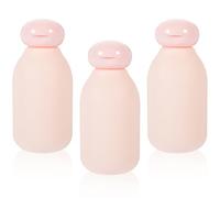 NUSITOU 3pcs Travel Toiletry Bottles 100ml Pe Reusable Shampoo Conditioner Bottles with Comfortable Grip and Leakproof Flip Cap for Small Travel Toiletries