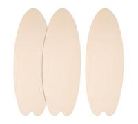 NUSITOU 3pcs Unfinished Wood Surfboard Wall Plaques for DIY Painting and Home Wall Decor, Beige Surfboard Signs Beach and Ocean Theme, for Creative Craft Projects and Pool Decoration
