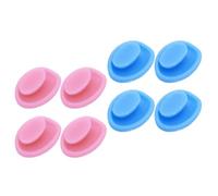 NUSITOU 4 Pairs Silicone Nose Pads for Glasses Anti-slip Soft Sturdy Replacement Cushions Assorted Colour Oval Shape for Eyeglass Nose Support