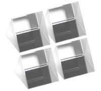 NUSITOU 4 Pcs Crystal Prism Cubes 30x30x30mm Optical Glass Triangular Prisms for Physics Experiments, Light Refraction Teaching, Photography and Science Education