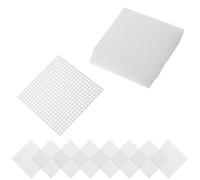 NUSITOU 40pcs Plastic Mesh Canvas Sheets for Embroidery and Needlepoint, 6 Count White Plastic Grid Sheets 8x8cm, User-Friendly and Comfortable Crafting Experience for DIY Bag Making