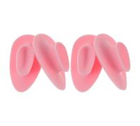 NUSITOU 4pcs Pink Silicone Face Cleansing Brush Set Glove Shape, Makeup Removal, Different Sizes and Density of Salient Points for Gentle Facial Exfoliation and Daily Skin Care