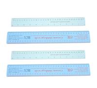 NUSITOU 4pcs Plastic Pottery Ceramics Ruler with Shrinkage Scale for Accurate Clay Thickness Measurement, Multi-function Drawing Tool for Ceramic Modeling and Creative Clay Crafts