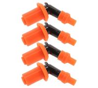 NUSITOU 4pcs Spark Plug Caps Plastic Replacement for Engine with Strong Ignition Power and Increased Fuel Efficiency Suitable for Scooters and Challenging Terrains