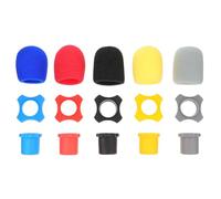NUSITOU 5 Sets Microphone Sponge Covers with Anti-drop Protection and Good Flexibility Plastic Material for Microphone Use in News Interviews and Dance