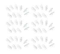 NUSITOU 50 Pairs Oval Shaped Silicone Nose Pads for Glasses, Soft Push-in Replacement Nose Pads for Eyeglasses and Sports Sunglasses, Easy to Clean Universal Compatibility