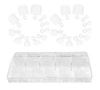 NUSITOU 504pcs Fake Toenail Tips Toe Nail Tips Abs Long Time Using Not Easy to Break Women Dating Wedding Full Cover Press on Toenails for Women