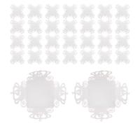 NUSITOU 50pcs Chocolate Candy Box Wedding Chocolate Box White Paper Hollow out Wedding Car Design for Confections Caramels Party