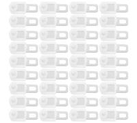 NUSITOU 50pcs Curtain Track Glider Roller Hooks Heavy Duty Stainless Steel Plastic Silent Sliding Rollers Fit Most Standard Traversing Rods Rust Resistant Window Dressing Hardware