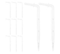 NUSITOU 50pcs Curved Arrow Dripper for Garden Drip Irrigation System Transparent Capillary Tube Emitters for Potted Plants Fruit Trees Small Farms