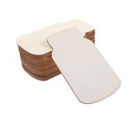 NUSITOU 50pcs Mason Jar Wood Slices Blank Wood Plaques for Crafts Rustic Farmhouse Style DIY Paintable Unfinished Wooden Signs Retaining Paint Vibrancy for Home Decoration