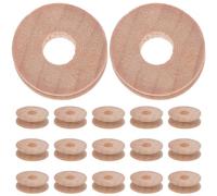 NUSITOU 50pcs Unfinished Wood Wheel Wooden Roller Wheels Natural Wooden Material Round Shape Pulley Design Strong Structure Minimalist Style Creative Possibilities DIY Model Cars Crafting