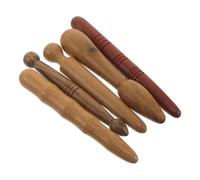 NUSITOU 5pcs Acupuncture Massage Stick Meridian Massage Sticks Portable Deep Muscle Relaxation Therapeutic Wood Tool for Travel Home Use