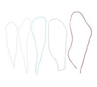 NUSITOU 5pcs Assorted Colour Nylon Mesh Tube for DIY Crafts and Hair Accessories, 8mm Diameter, Simple and Elegant Style for Making Bows and Party Decorations