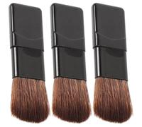 NUSITOU 5pcs Blush Brush Mini Foundation Brush Travel Cosmetic Applicator Nylon Fiber Soft Bristles Gentle Touch Portable Set for On-the-go Touchups