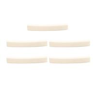 NUSITOU 5pcs Guitar Bone Nut Blank Ox Bone Material Curved Design Provide More Vibration Upgrade Tone and Sustain Suitable for Vintage Instruments