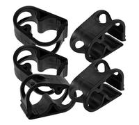 NUSITOU 5pcs Plastic Tubing Clamp Adjustable Shut Off Clamps Black Flow Control Tube Clip for Process Control in Chemical Industry
