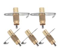 NUSITOU 5pcs Rabbit Waterer Nozzle Copper Drinking Nozzles Silver, Leak-proof Automatic Water Feeder for Rabbits and Livestock, Reduces Labour