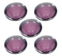 NUSITOU 5pcs Round False Eyelash Storage Box Pink Cards and Inner Tray Black Base Lash Packaging Case for Cosmetic Lash Organiser