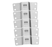 NUSITOU 5pcs Stainless Steel Hard Hat Headlamp Clips for Battery Wires, Easy Installation and Enhanced Wire Management, Suitable for Construction Work and Inspection Duties, Silver Metal