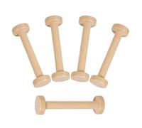 NUSITOU 5pcs Wooden Bobbins for Sewing Crafts Rustic Unfinished Wood Spools 3.78x1.1in Educational Value and Portable Design for Ribbon Projects and Vintage-Inspired Displays