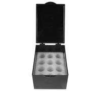 NUSITOU 6-Hole Portable Case Medication Container Bottle Organizer Black Acrylic with Inner Tray Anti-Drop Light Blocking for Travel and Stationary Medicine Storage