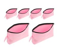 NUSITOU 6pcs Canvas Beauty Bags with Zipper, Personalizable Spacious Capacity Pencil Storage Bags, Sturdy Canvas Material, for Travel and Makeup Artists