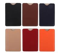 NUSITOU 6pcs RFID Blocking Sleeves Card Protector Sleeve Ultra Design Faux Leather Identity Theft Protection Business Users 3.54x2.48inch