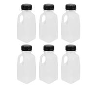 NUSITOU 6pcs Sealed Bottles Leak-proof Flat-bottomed Small Pp Bottles 320ml Preserves Freshness Portable for Work Tucking into A Bag